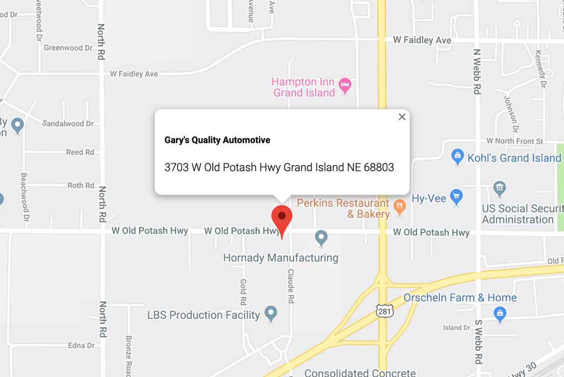 Gary's Quality Automotive Map